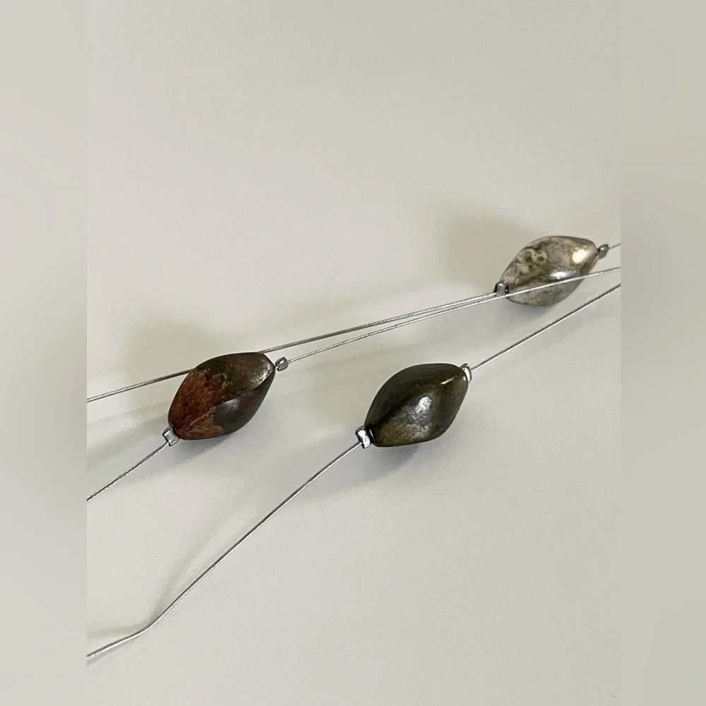 Mixed Metal Stone Layered Necklace